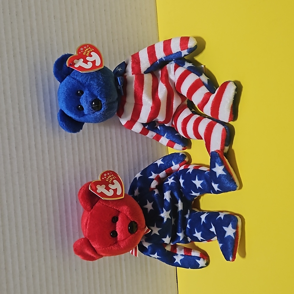 Liberty - Set of 2 - Ty Beanie Babies - Excellent Condition